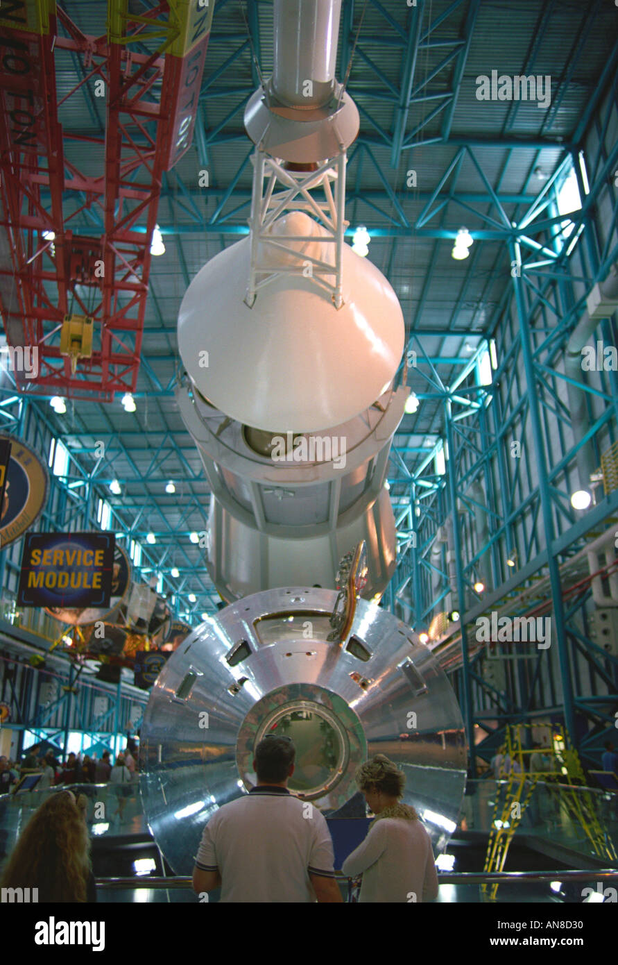Saturn 5 rocket at Kennedy Space Center Stock Photo