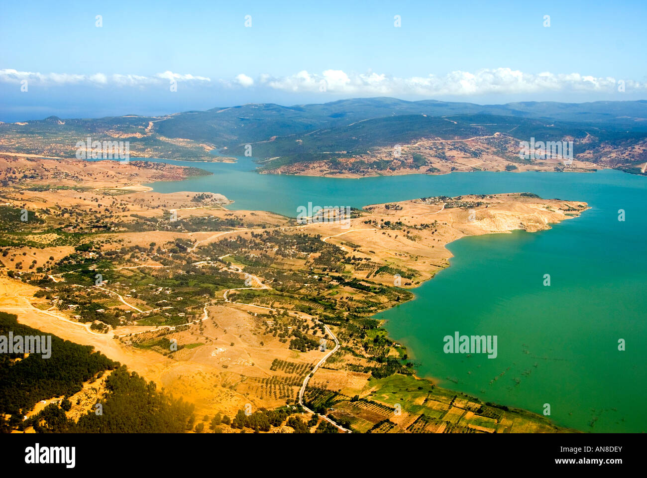 Aerial view of Tabarka lake, Tunisia Stock Photo Alamy