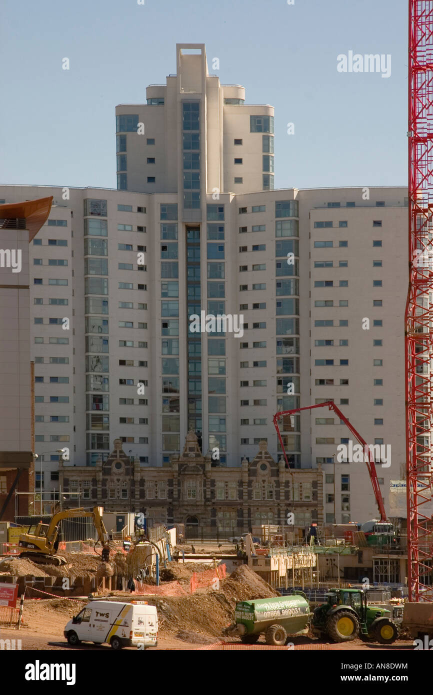 Front elevation of Altolusso apartment building with original Victorian