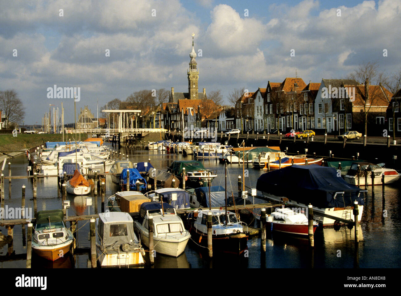 Netherlands Sealand Zeeland Veere Port Harbour Stock Photo