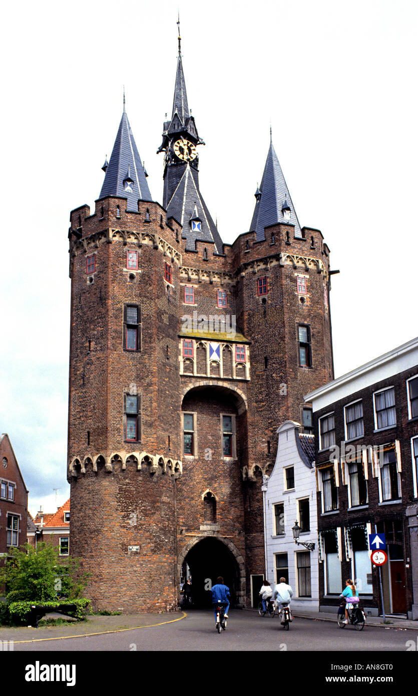 Zwolle Sassenpoort old Gate Overijssel Netherlands Stock Photo