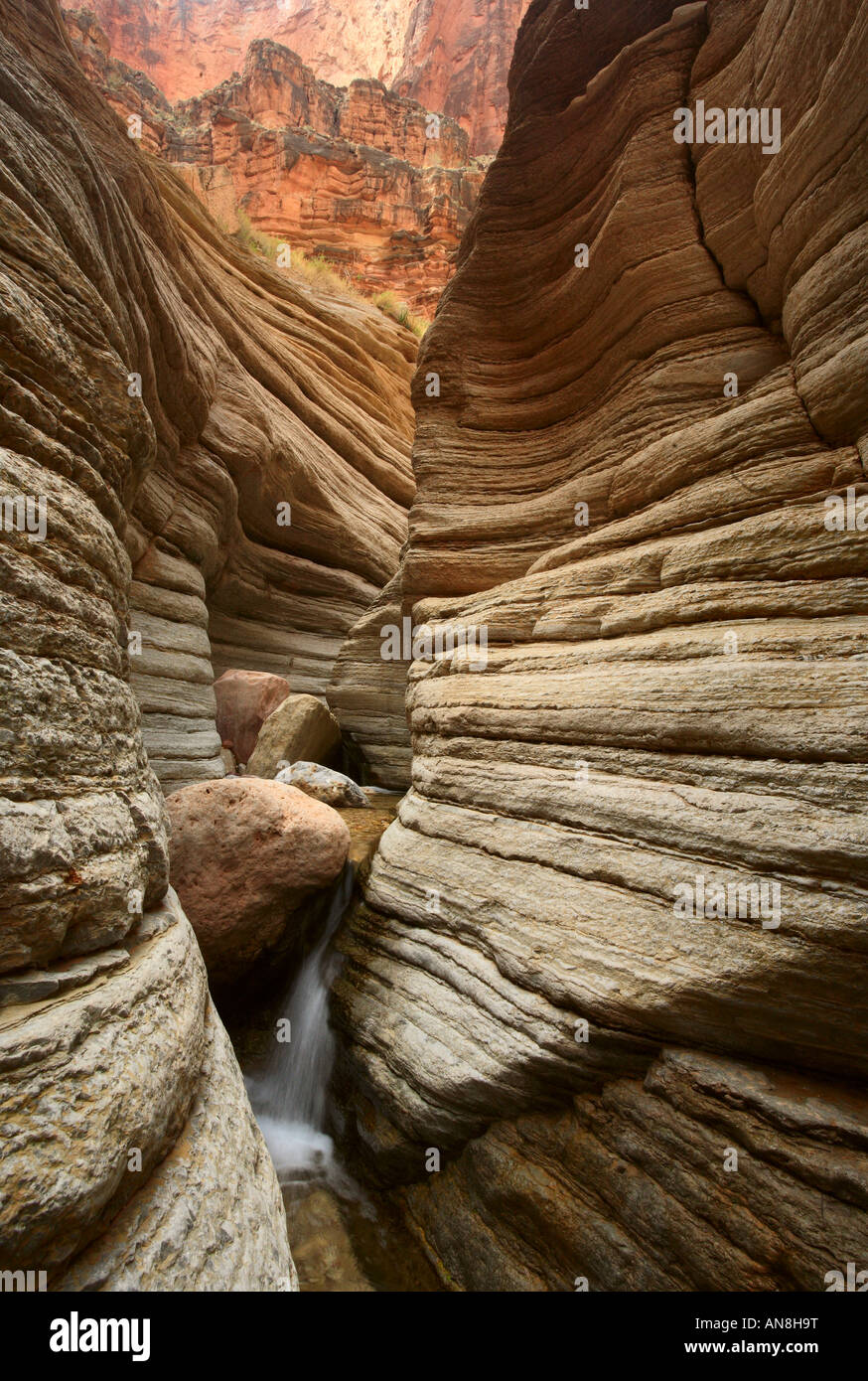 Matkatamiba Canyon is a side canyon to the Grand Canyon accessible from