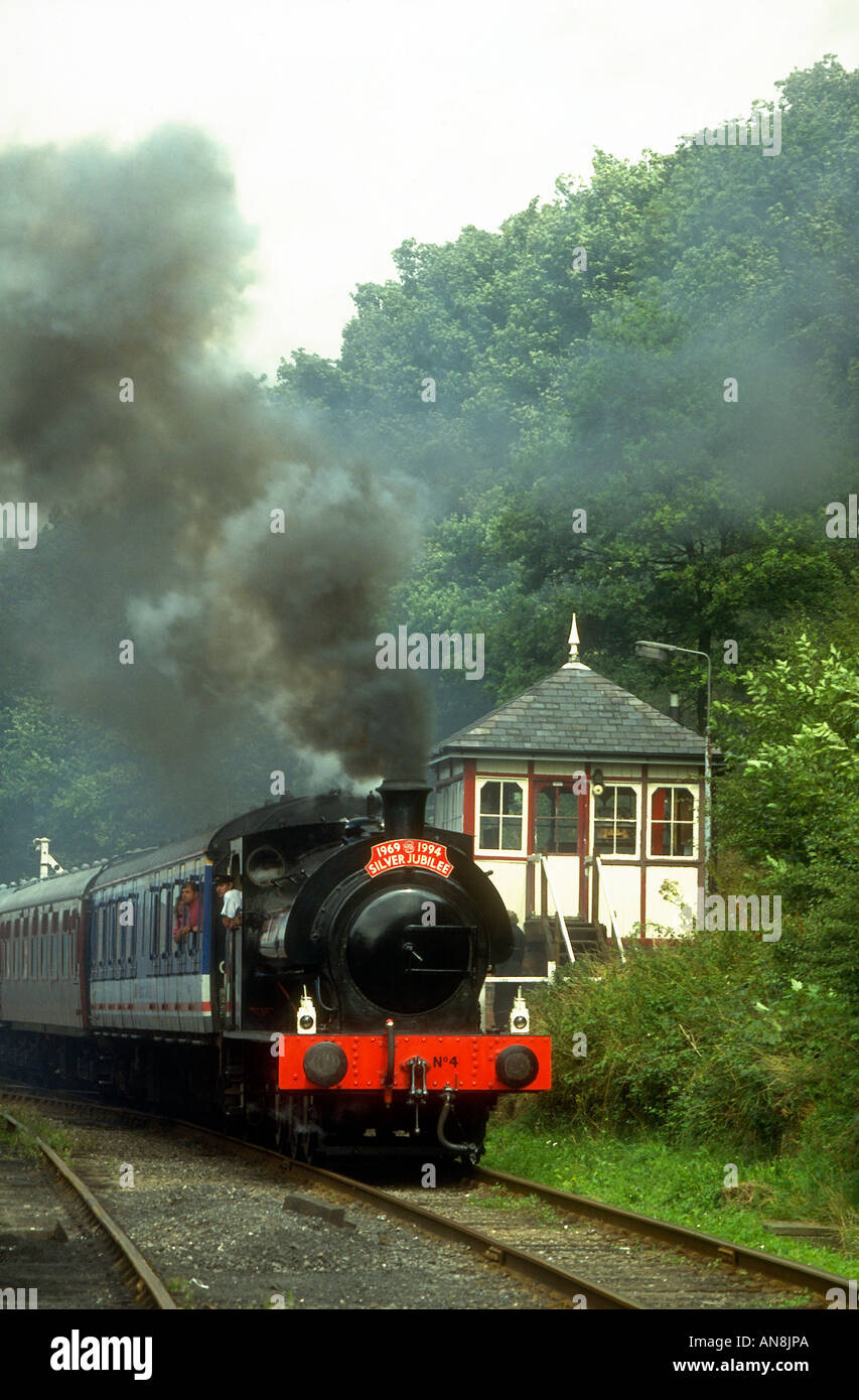 A steam train puffing it s way out of the station of the Battlefield ...