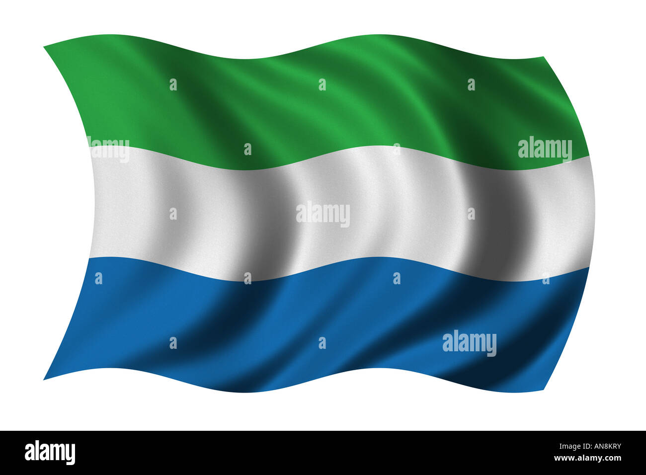 Flag of Sierra Leone Stock Photo Alamy