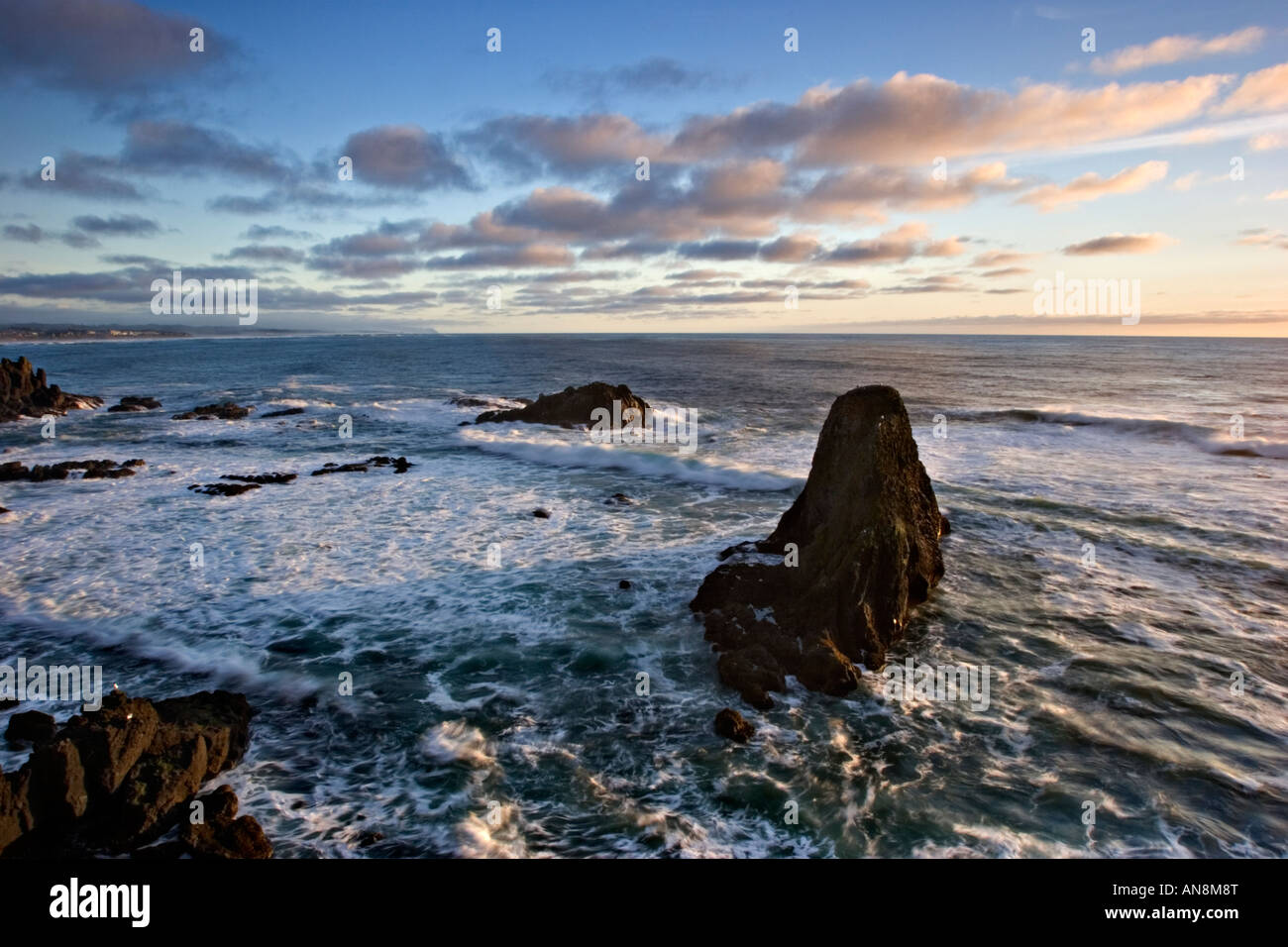 Yaquina Head state park sunset Stock Photo - Alamy