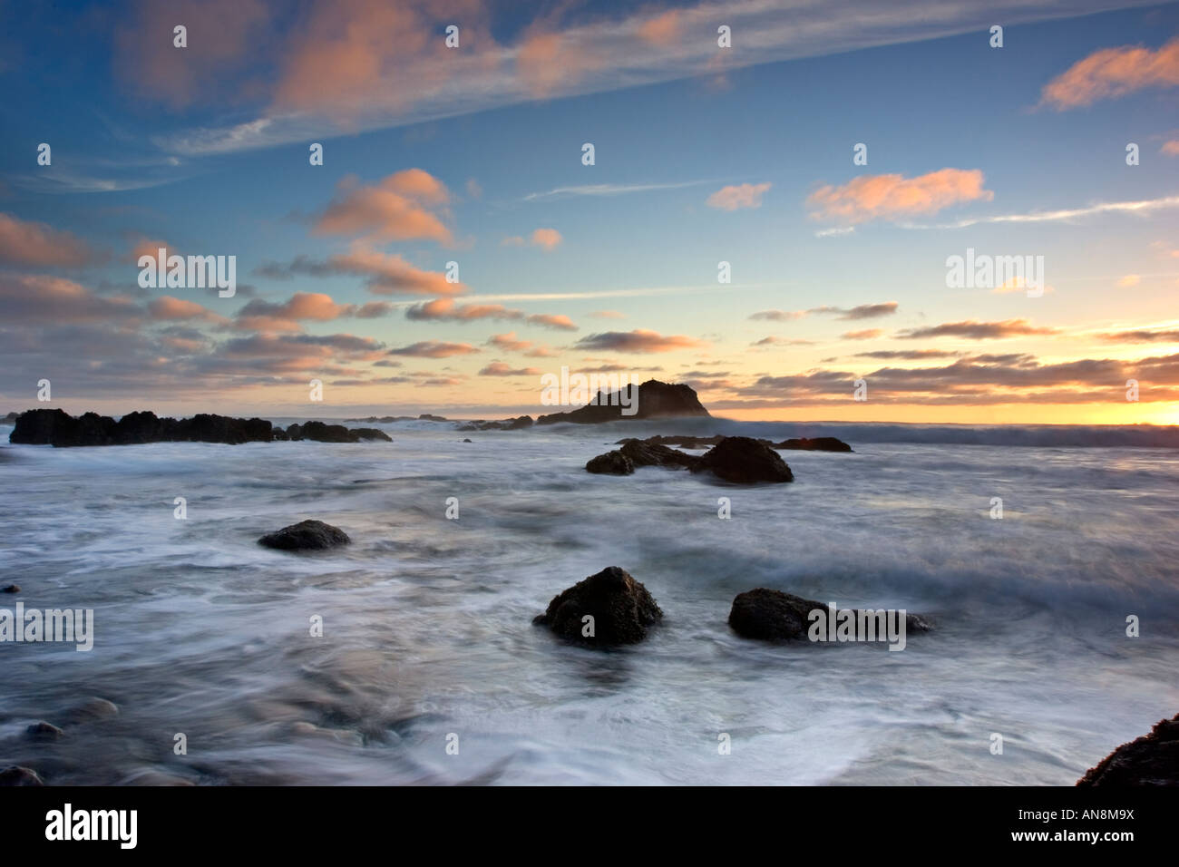 Yaquina Head state park sunset Stock Photo - Alamy