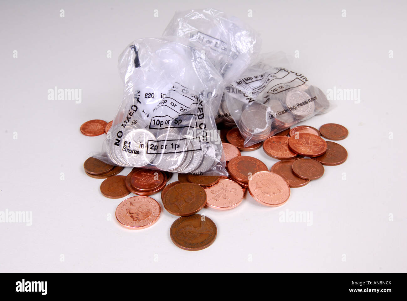 coins and change bags Stock Photo Alamy