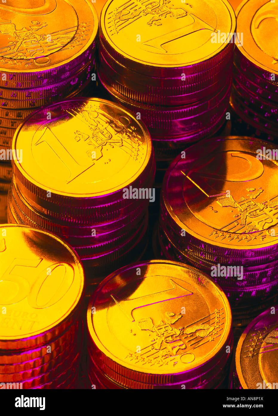 European coins Stock Photo