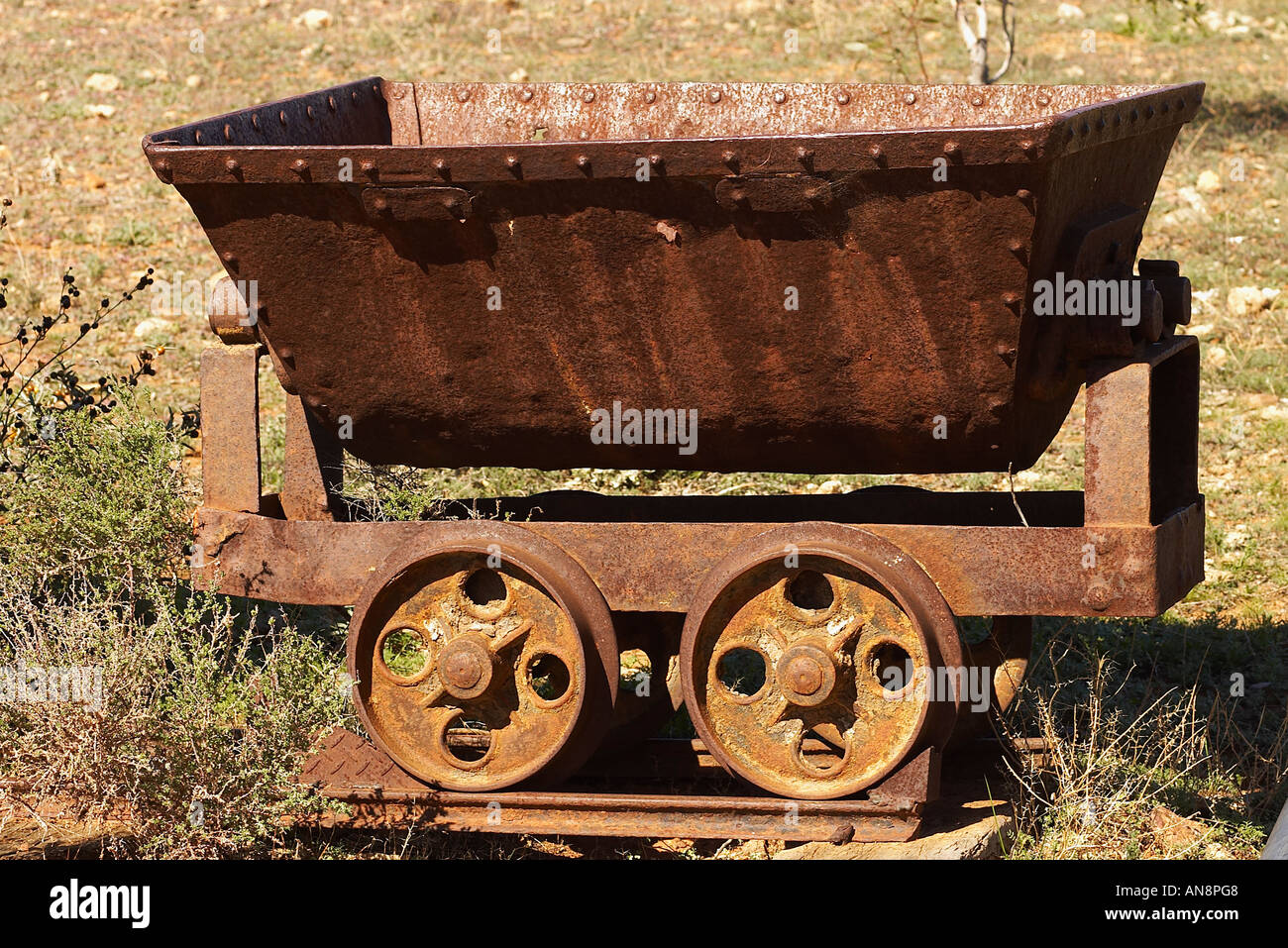 old mine cart Stock Photo Alamy