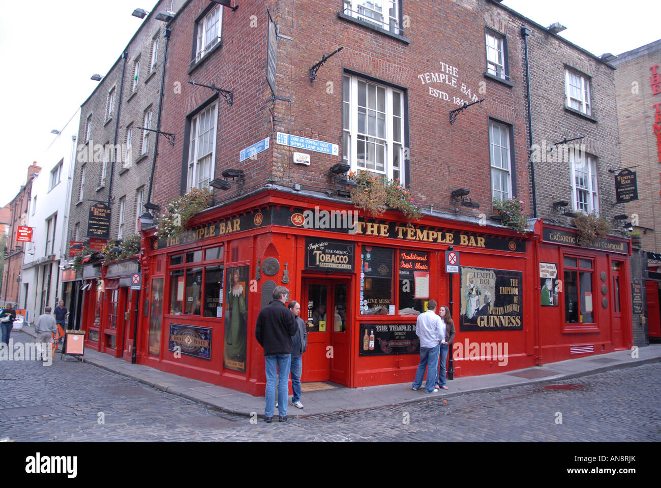 A colourful scenes in Temple Bar district of Dublin city centre