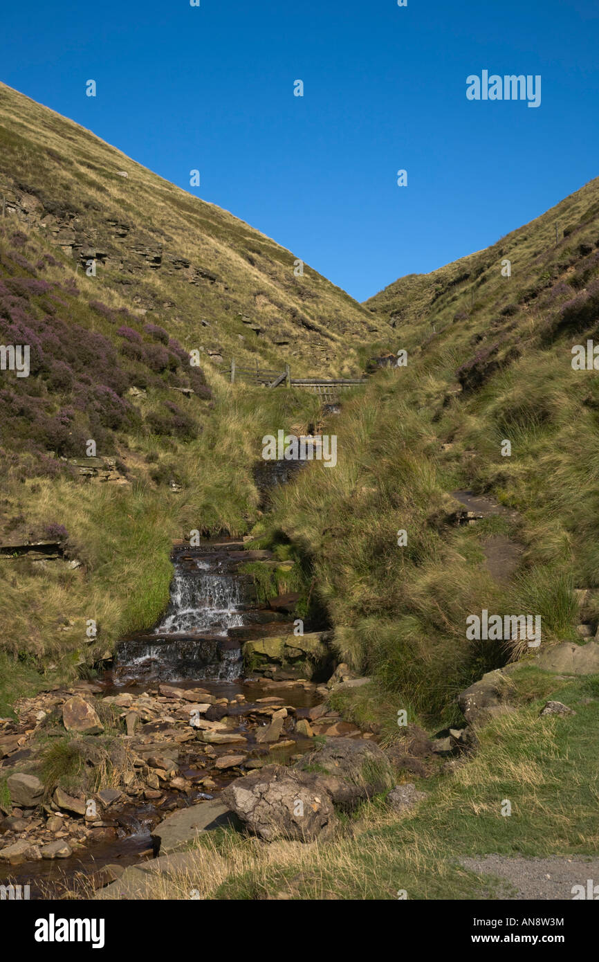 Snake Pass Peak District Waterfall Stock Photo Alamy