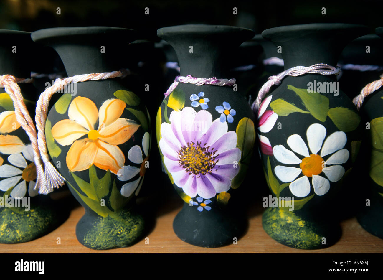Black Clay Pottery Vases Oaxaca Mexico Stock Photo 15450521 Alamy