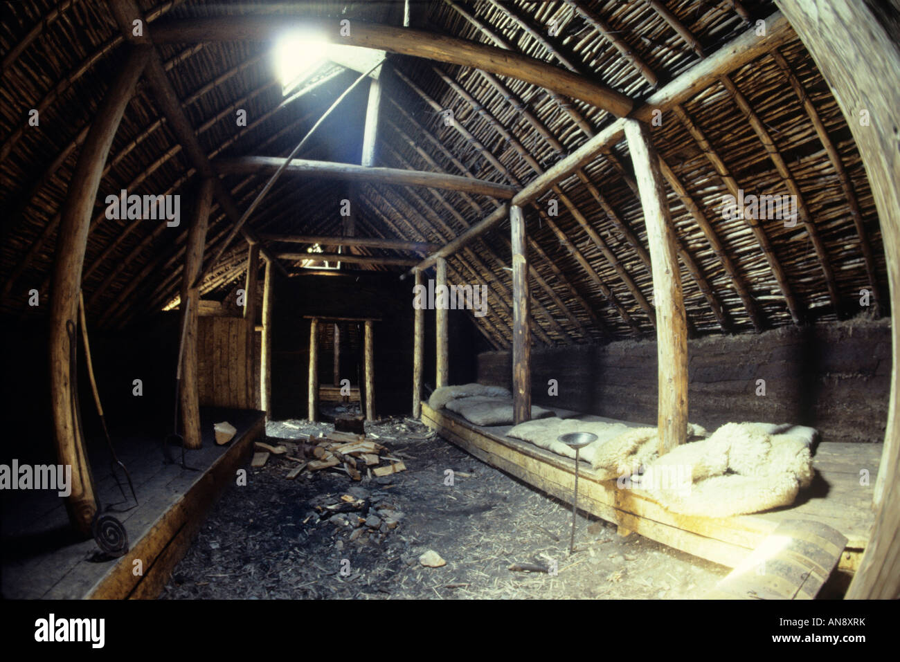 Canada Newfoundland Viking sod house circa 1000 AD Stock Photo Alamy