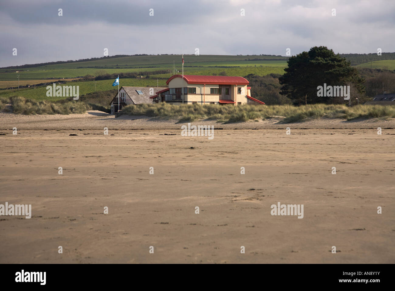 Poppit Sands Cardigan Bay Wales Lifeboat Life Boat Station Stock
