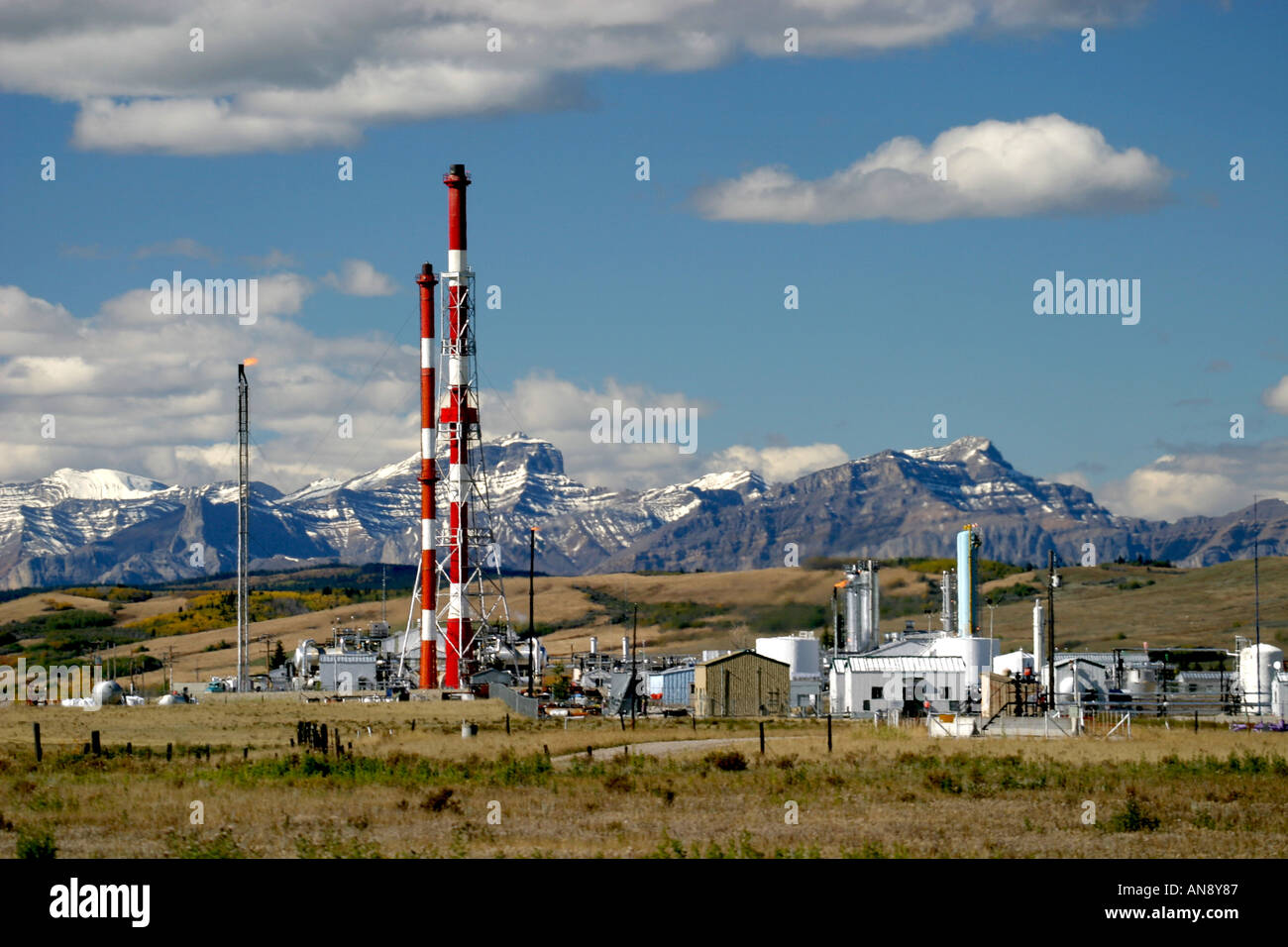 Oil and gas industry in Alberta Canada Stock Photo Alamy
