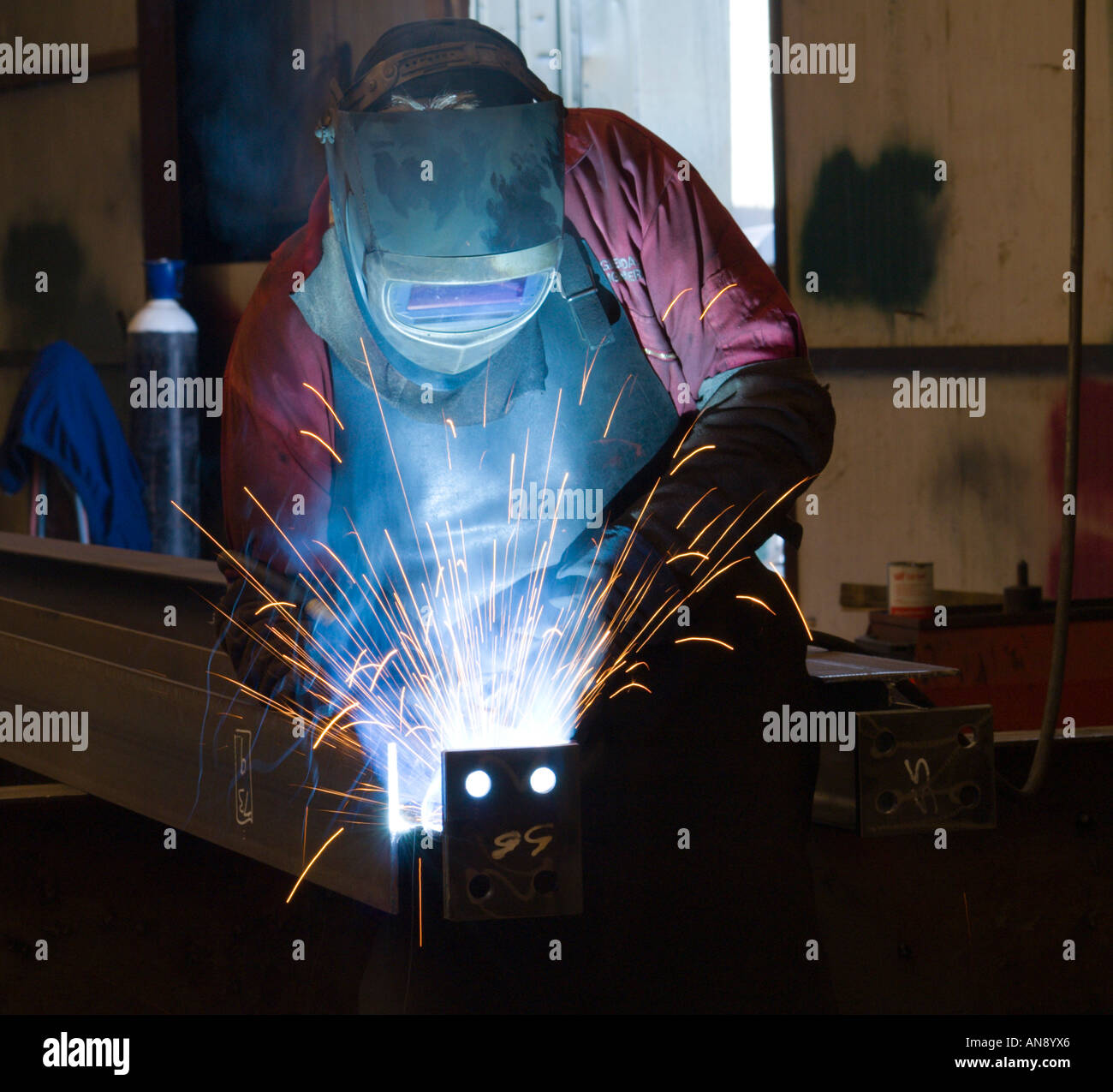 Arc Welder at Work Stock Photo - Alamy