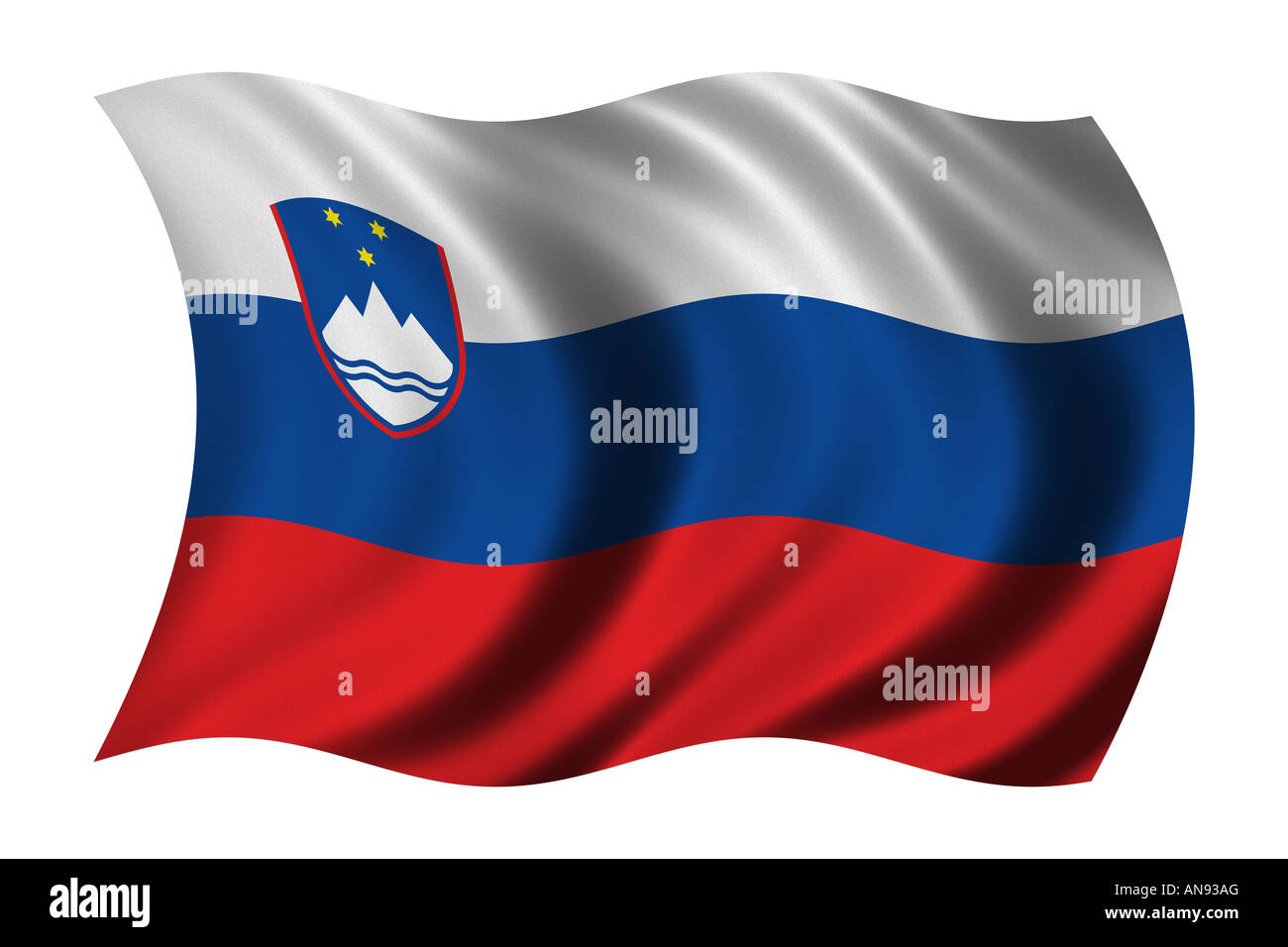 Flag of Slovenia Stock Photo