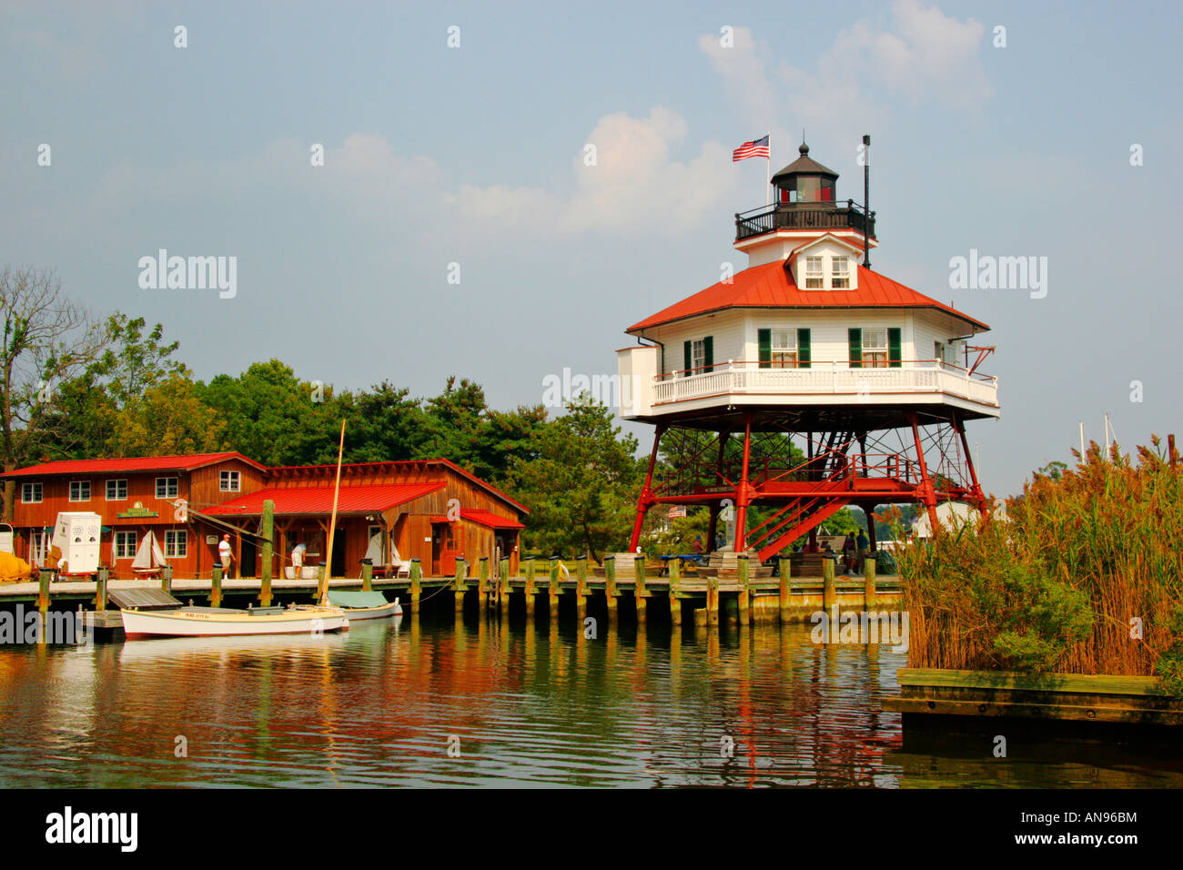 Drum Point Lighthouse, The Calvert Marine Museum, Solomons, Maryland, USA Stock Photo Alamy