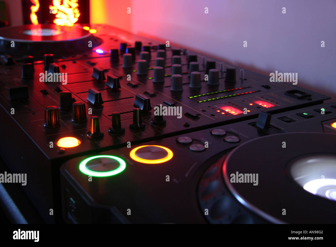 Bedroom DJ setup Stock Photo Alamy