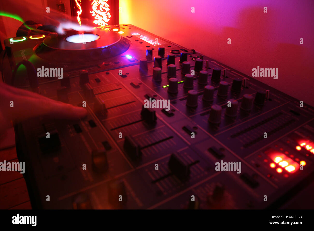 Bedroom DJ Setup Stock Photo Alamy