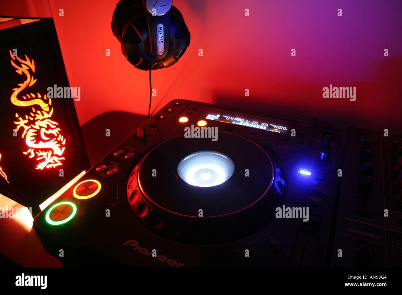 Bedroom DJ setup Stock Photo Alamy