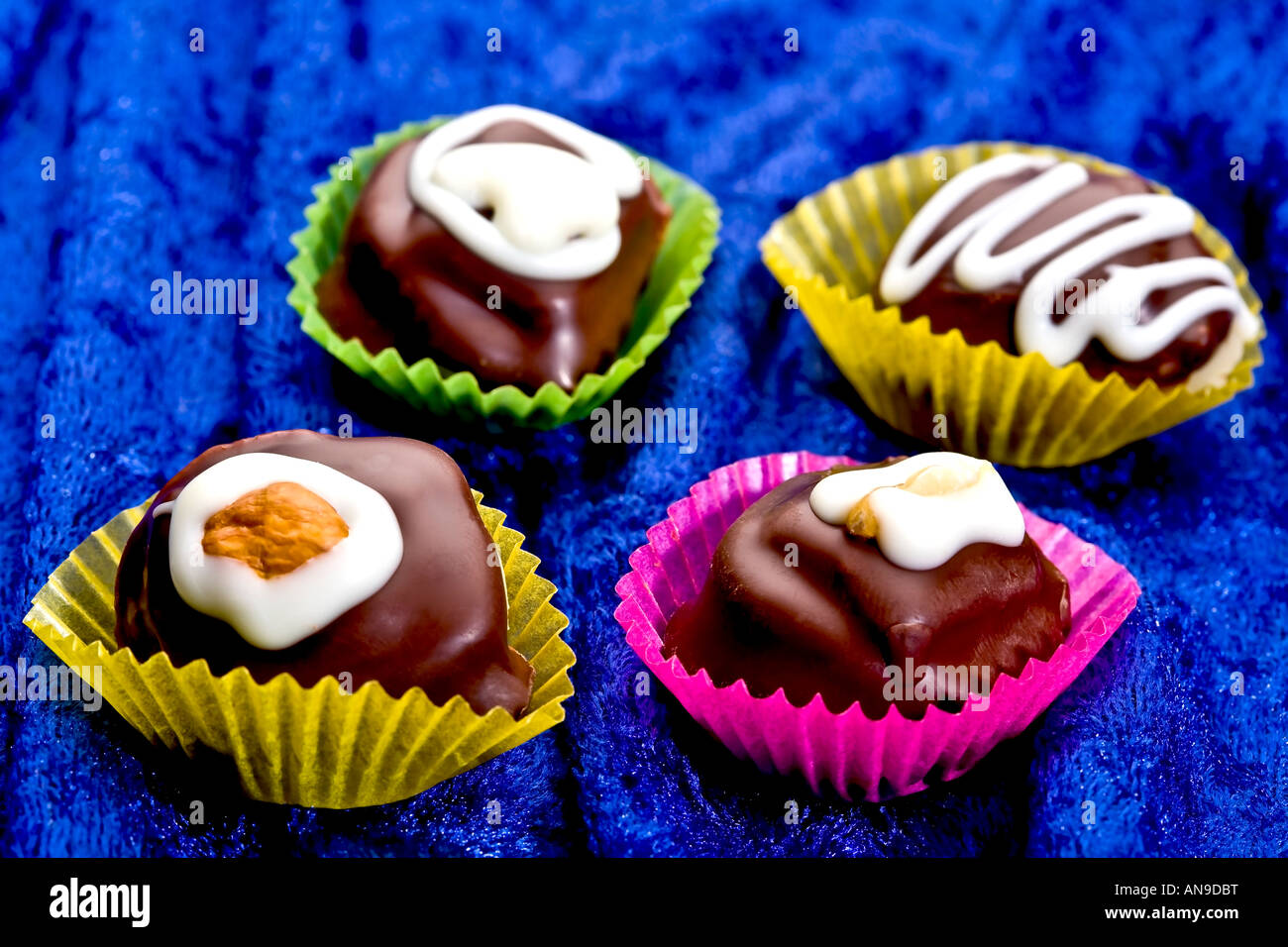 Home made assorted chocolate Stock Photo Alamy