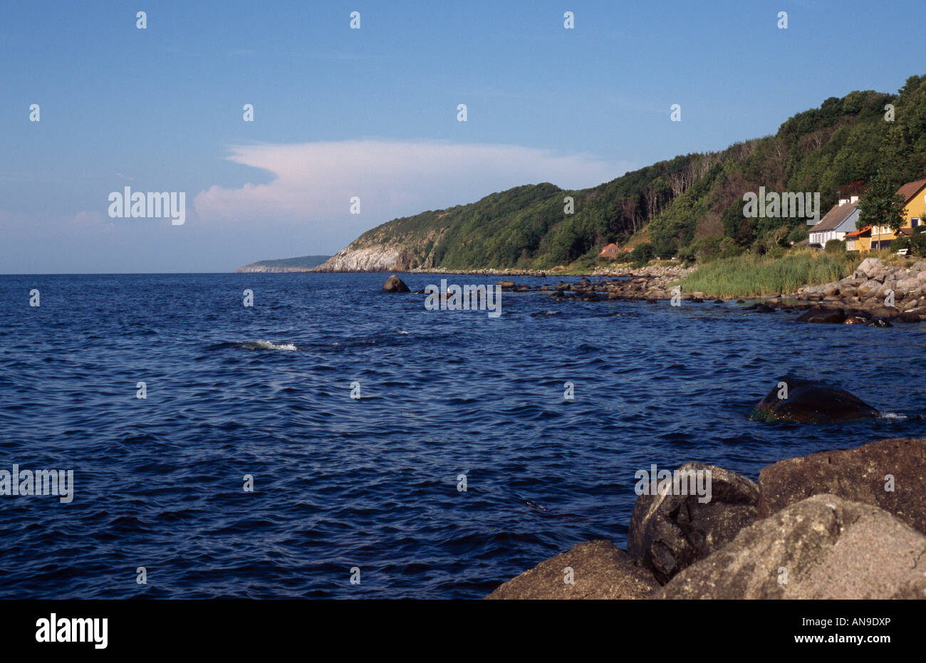 Bornholm, Teglkas, Küste, Stock Photo