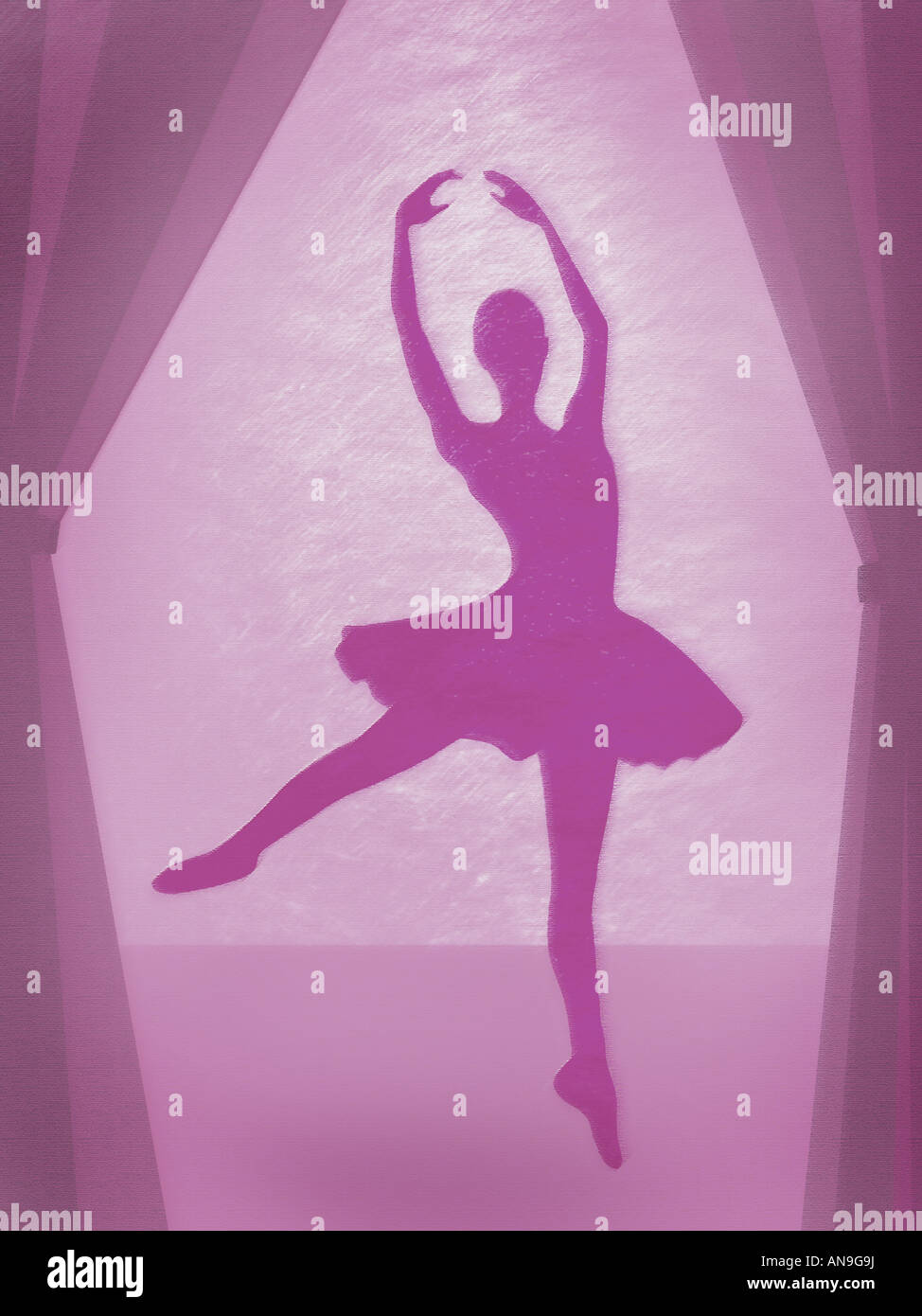 Ballerina on stage Stock Photo