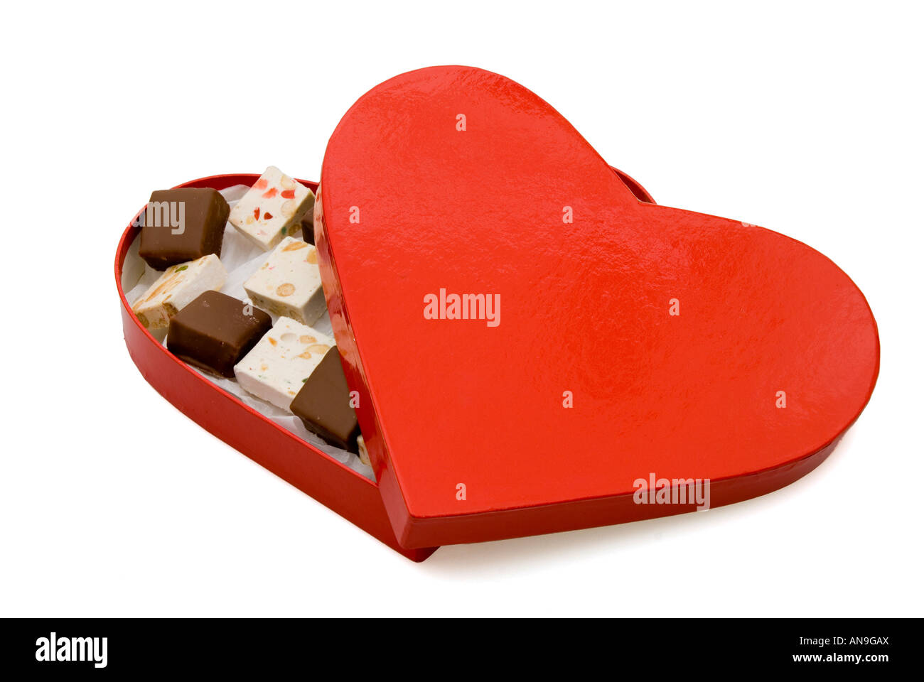 Heart box of chocolates Cut Out Stock Images & Pictures - Alamy