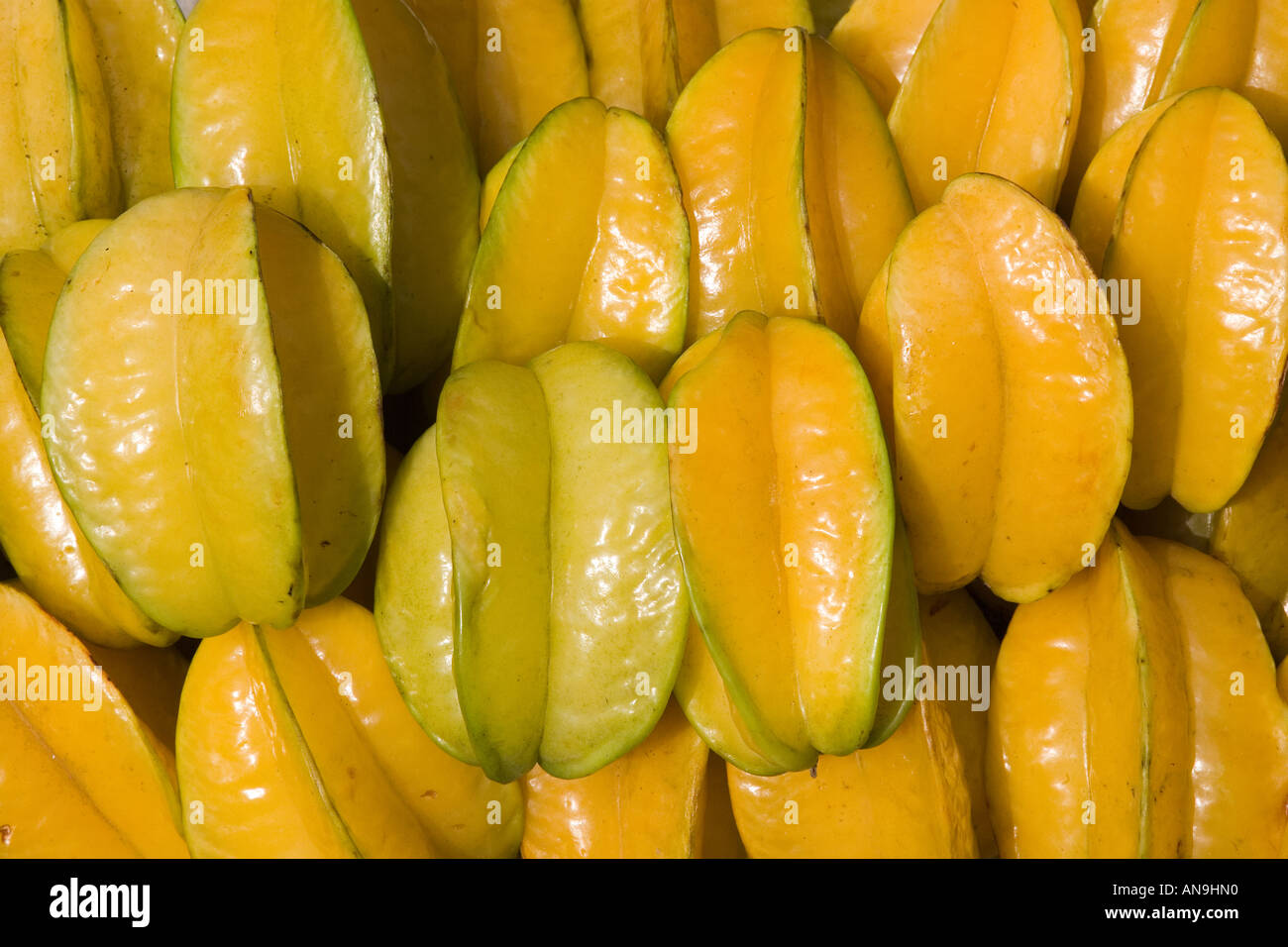 Carambola fruits Star Fruits Bangkok Thailand Stock Photo