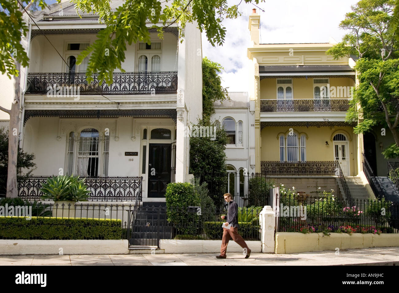 Sydney town houses Paddington Australia Stock Photo Alamy