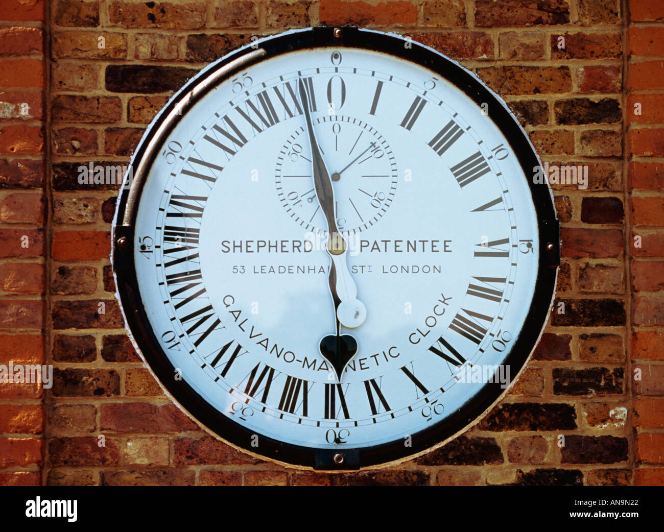 24 hour analogue clock with roman numerals Greenwich Park Stock Photo 5046561 Alamy