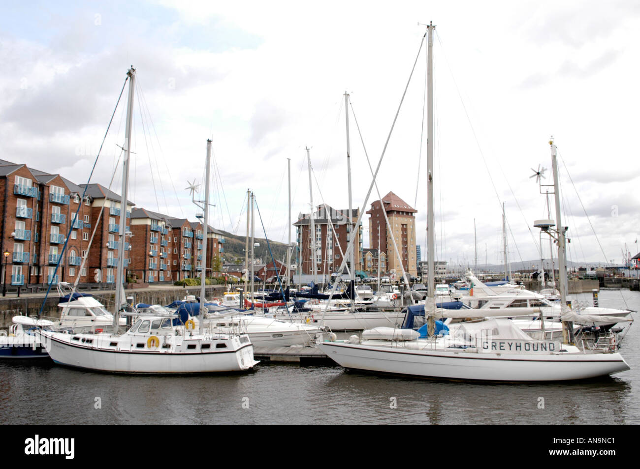 Harbour Quay Swansea Marina High Resolution Stock Photography and