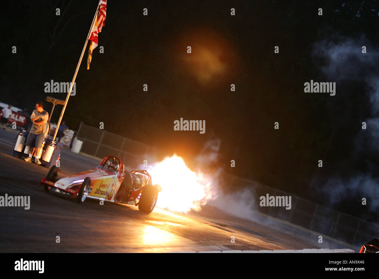 drag racing at Maryland international speedway with rocket trucks and