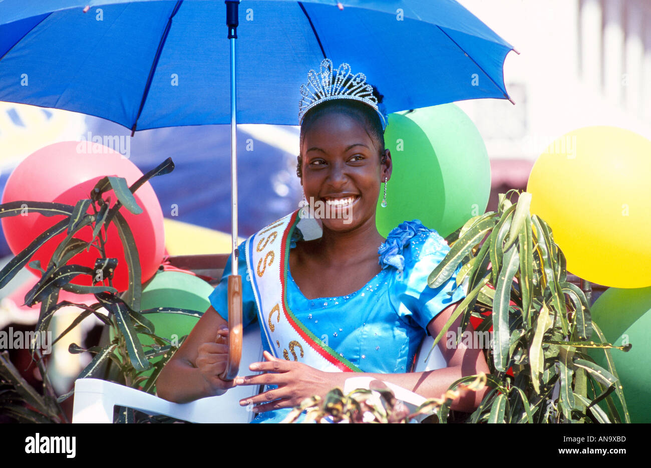 Carnival Beauty Queen in the Caribbean Stock Photo Alamy