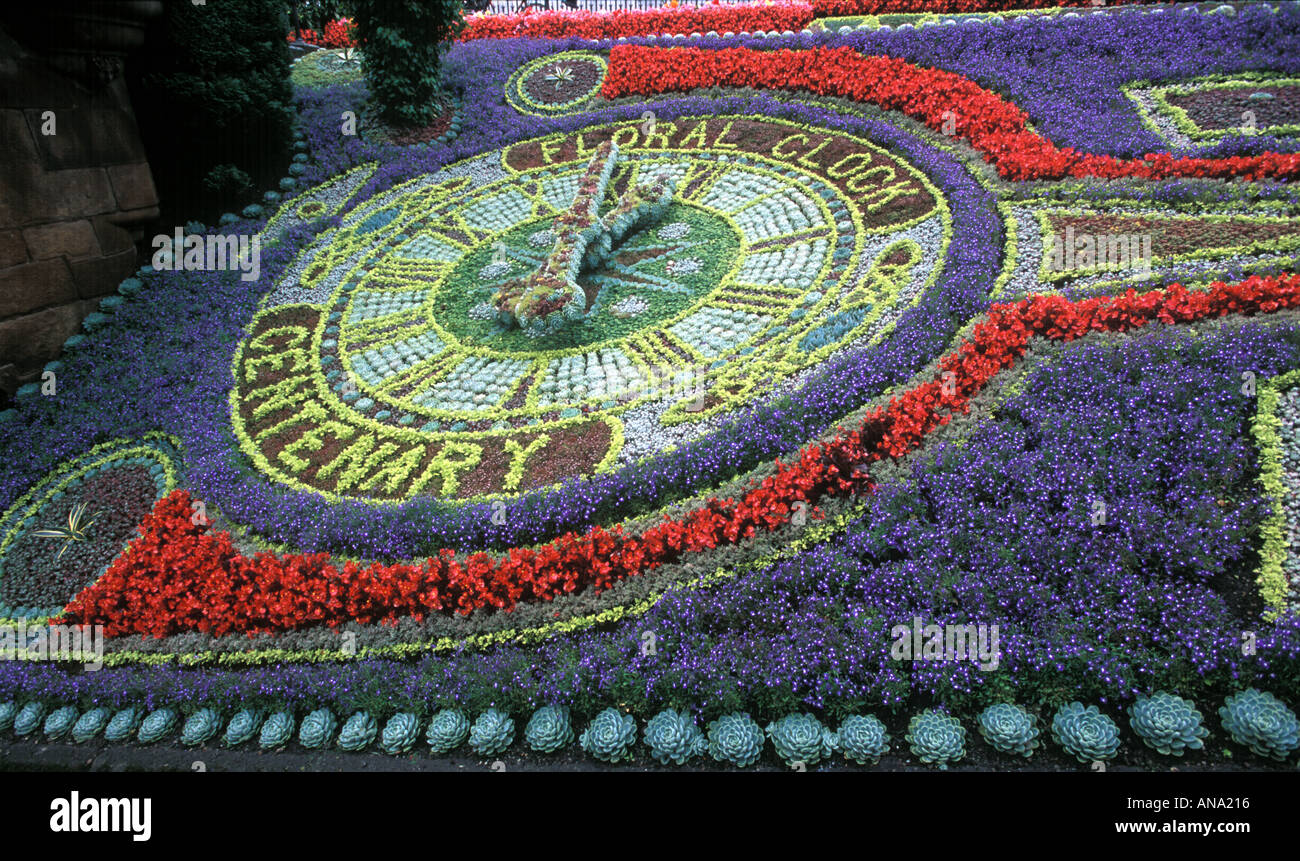 floral clock centenary Princes Street gardens Edinburgh Stock Photo Alamy