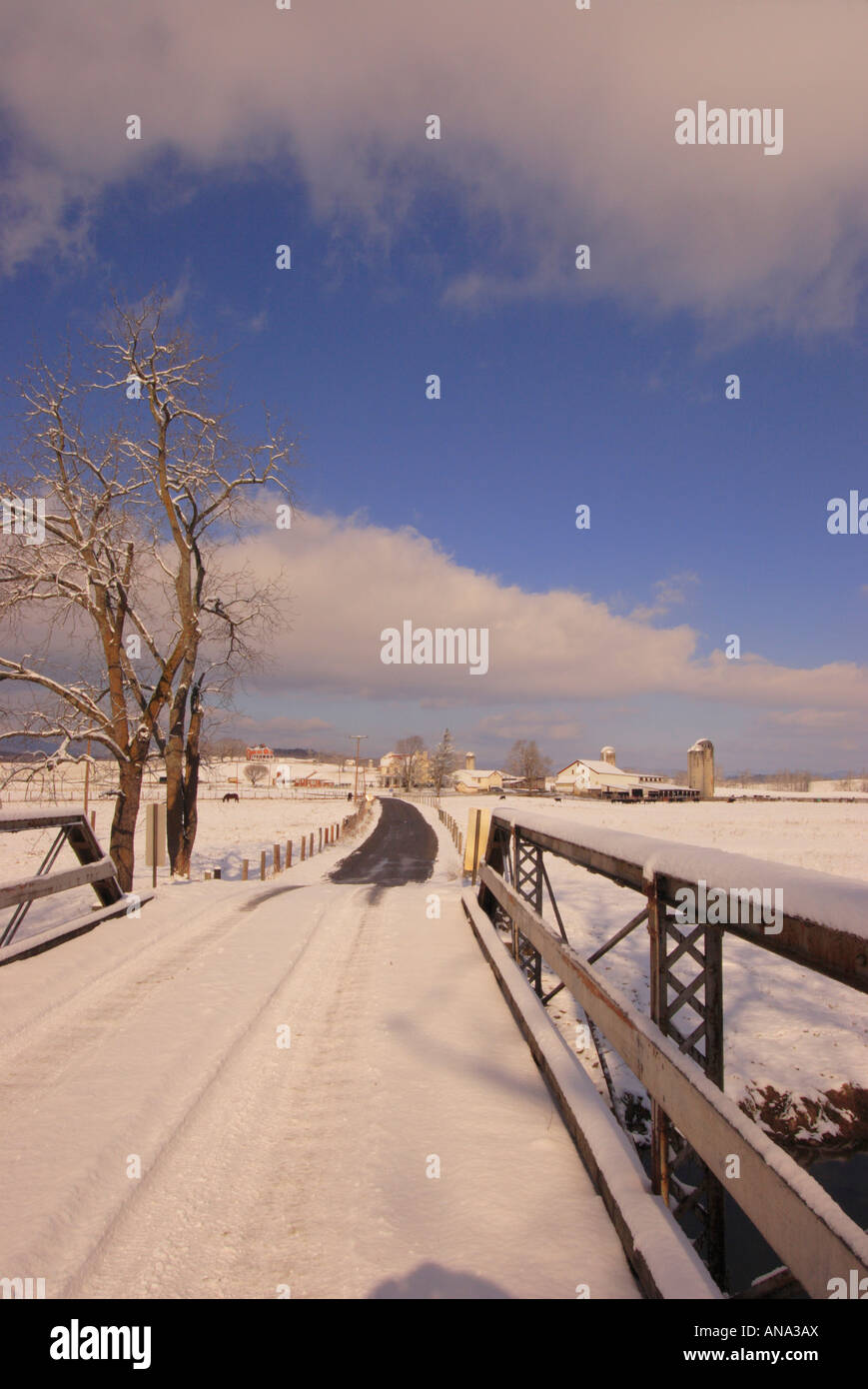 Steel truss bridge snow hi-res stock photography and images - Alamy