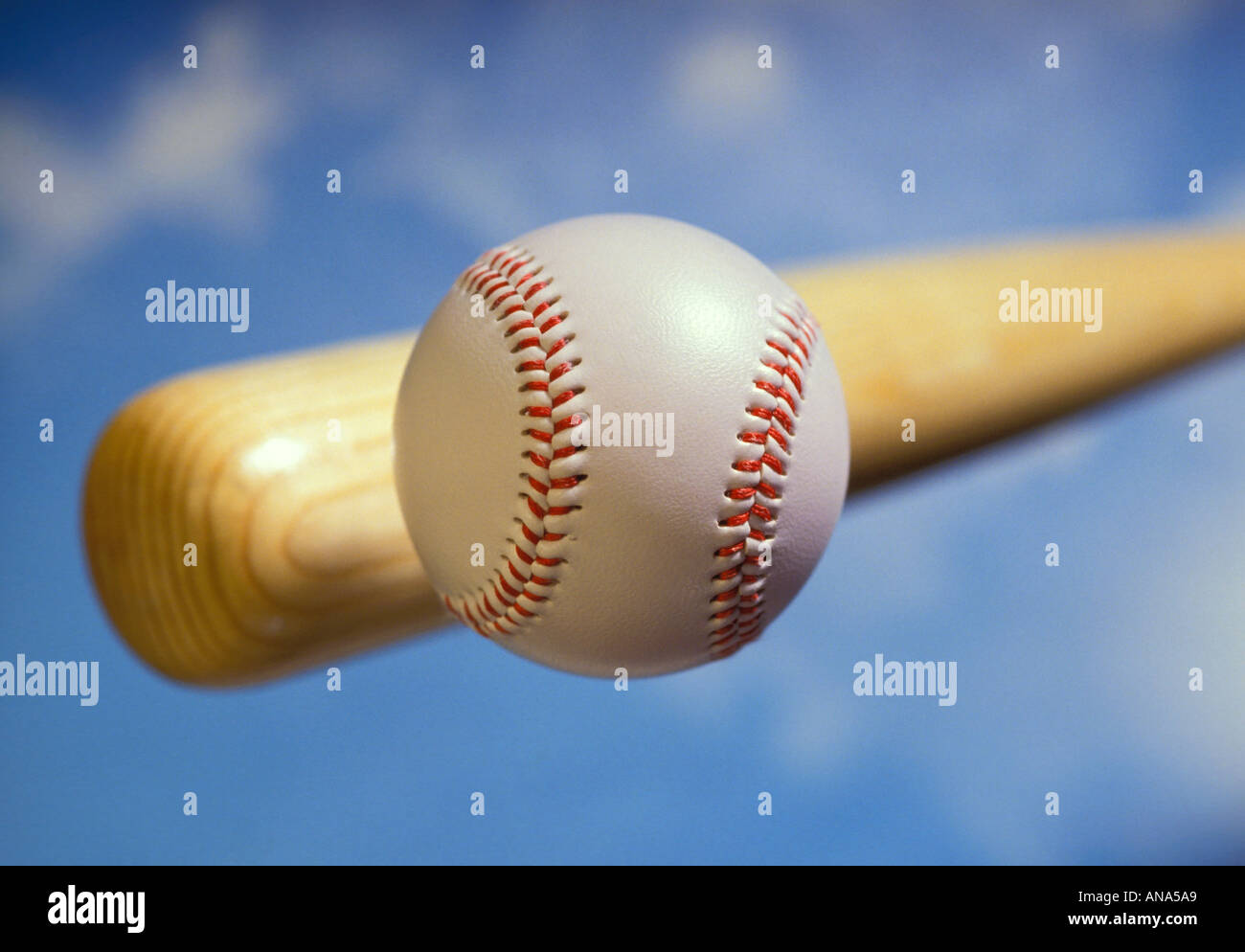 Sport Baseball Bat and ball h Stock Photo Alamy