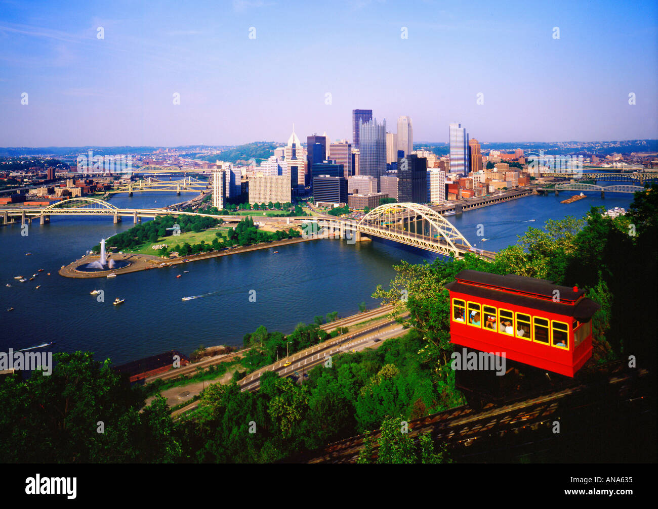 USA PA Pittsburgh Cable Car Stock Photo Alamy