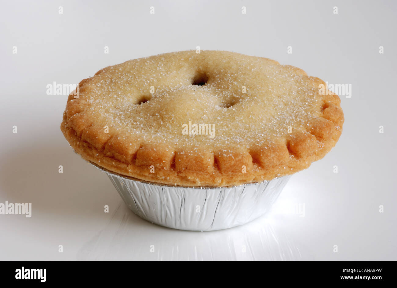 Mince pie in aluminium case Stock Photo