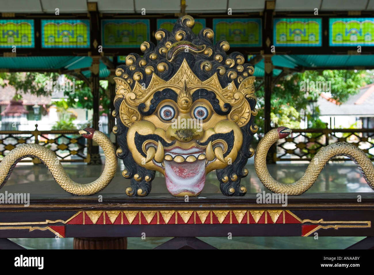 Hindu Carving inside Kraton or Sultan Palace Yogyakarta Java Indonesia Stock Photo