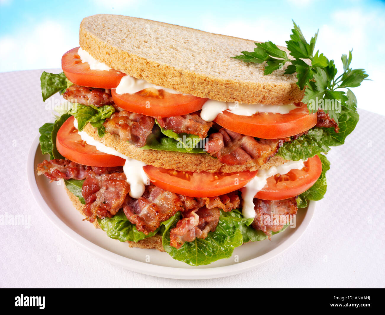 BACON LETTUCE AND TOMATO SANDWICH Stock Photo Alamy