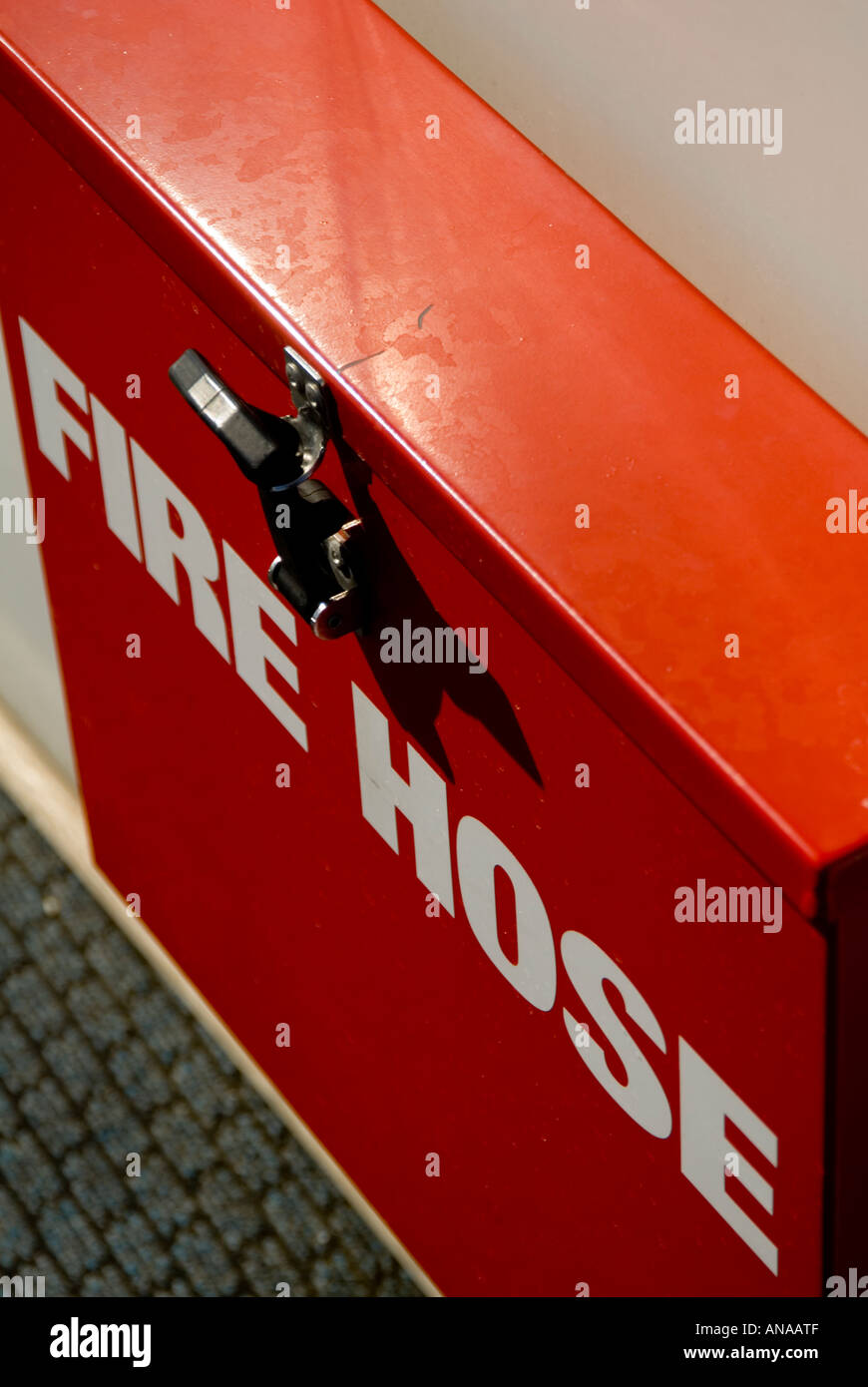 firehose box on ship Stock Photo