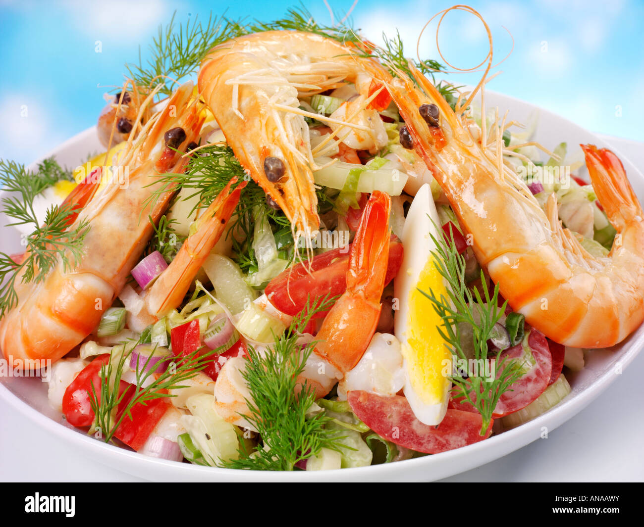 SHRIMP LOUIE SALAD Stock Photo Alamy