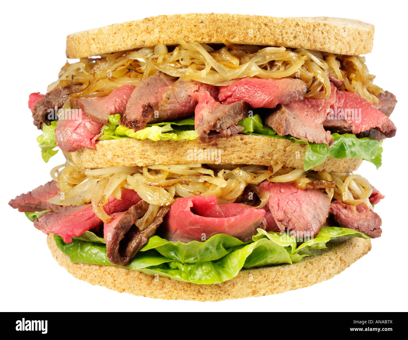 ROAST BEEF AND ONION SANDWICH,CUT OUT Stock Photo Alamy