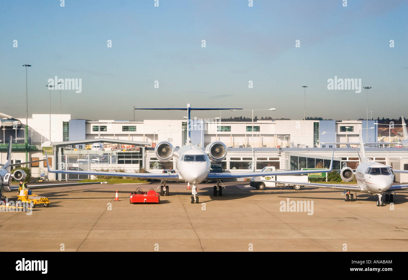Private Jets at London Luton Airport Stock Photo Alamy