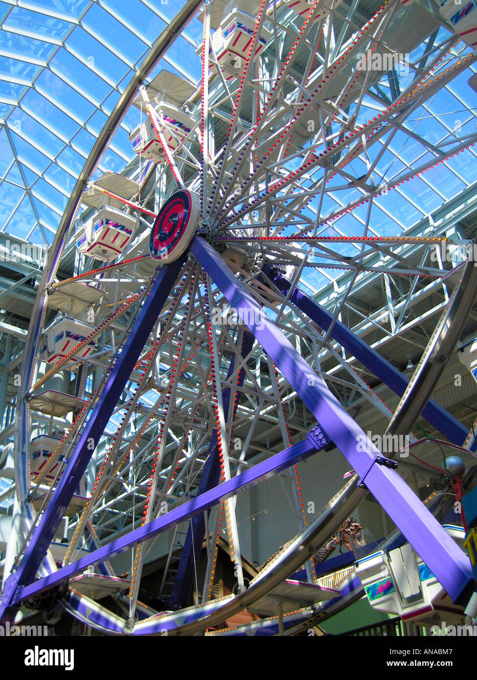 Large Colorful Ferris Wheel at Fairground in Mall of America