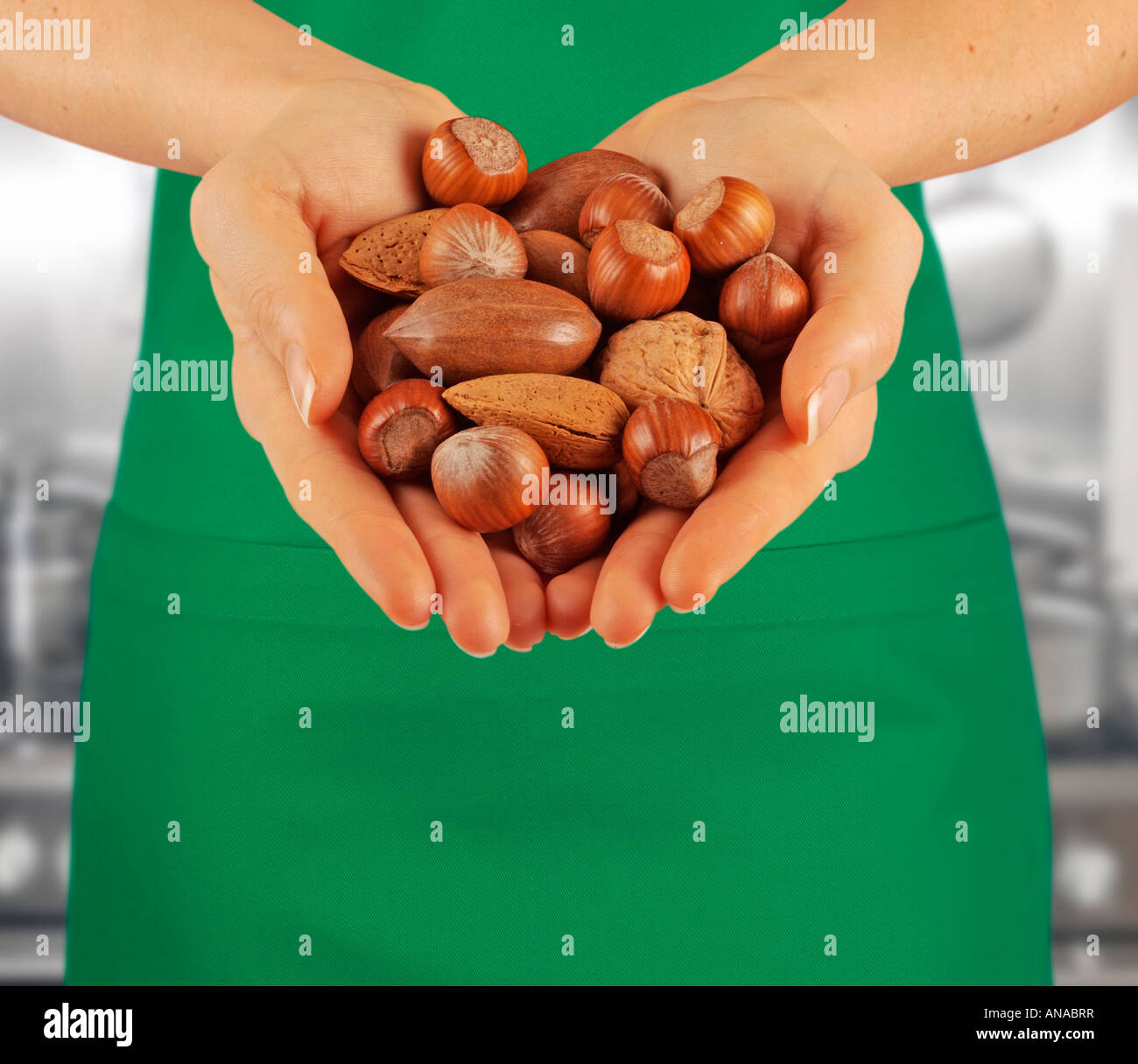 HANDFUL OF MIXED NUTS Stock Photo Alamy