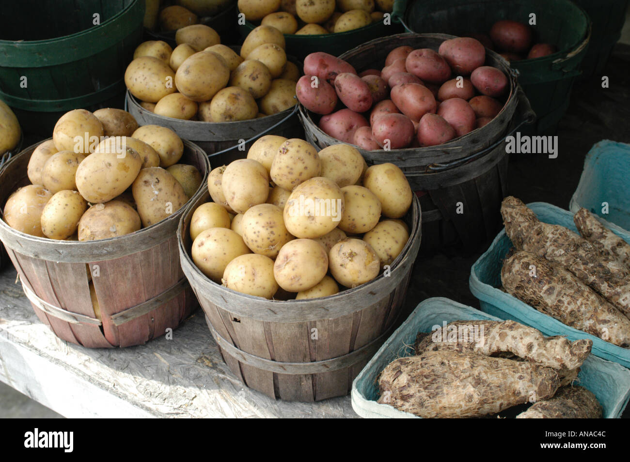 Potatoes for sale at one of many Atlanta's local farmers market to the ...