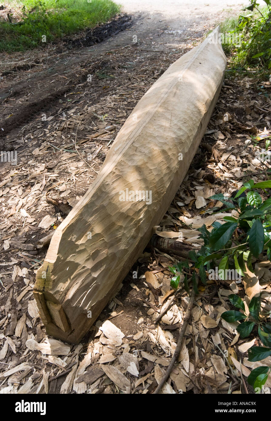 hand carved Canoe Stock Photo Alamy
